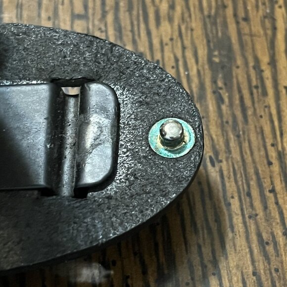 Galls Leather Badge Holder pocket belt clip necklace holes and snap closure - Picture 3 of 6